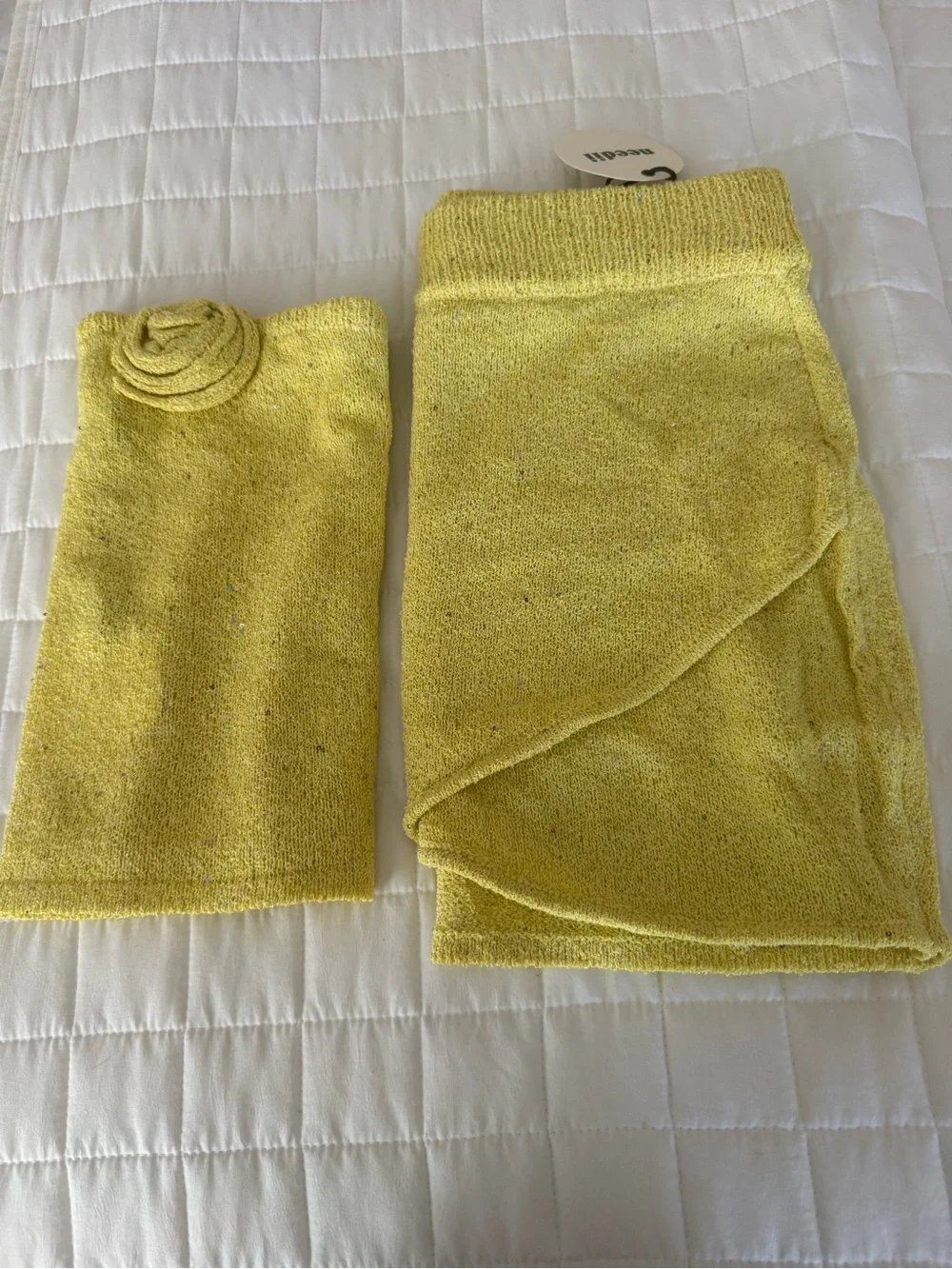Needii Yellow Knit Two-Piece Set